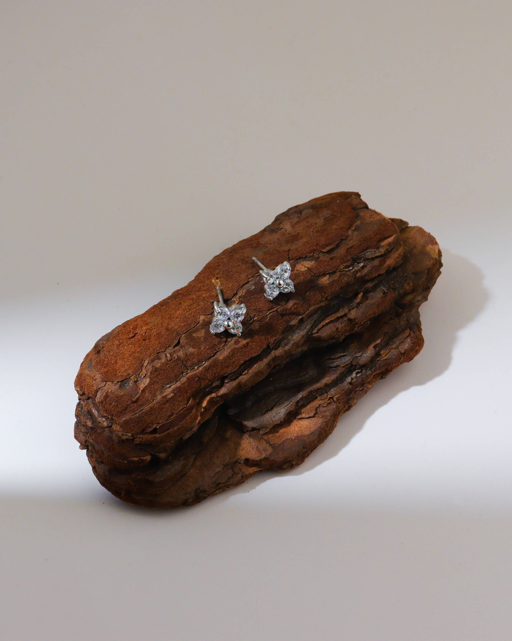 Silver Clove Stud Earrings