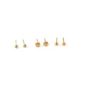 Tri Pieces Stud Earrings Set