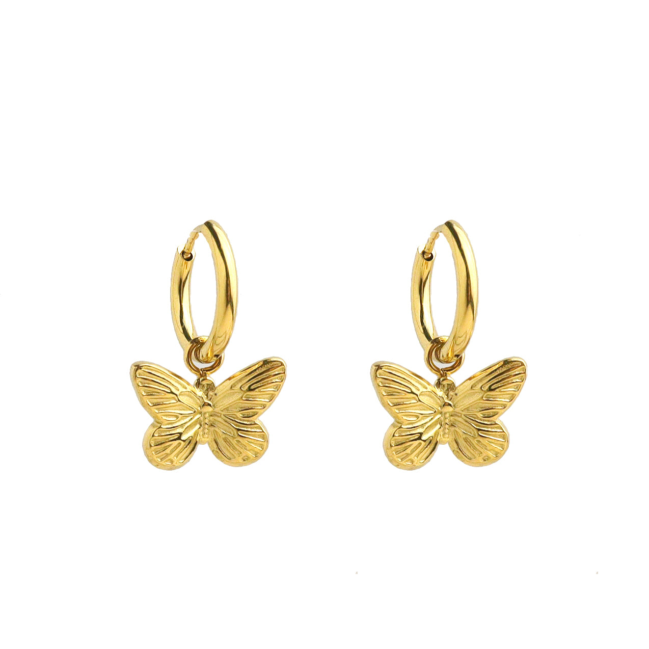Butterfly Hoop Earrings
