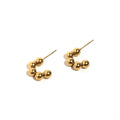 Golden Dots Hoop Earrings