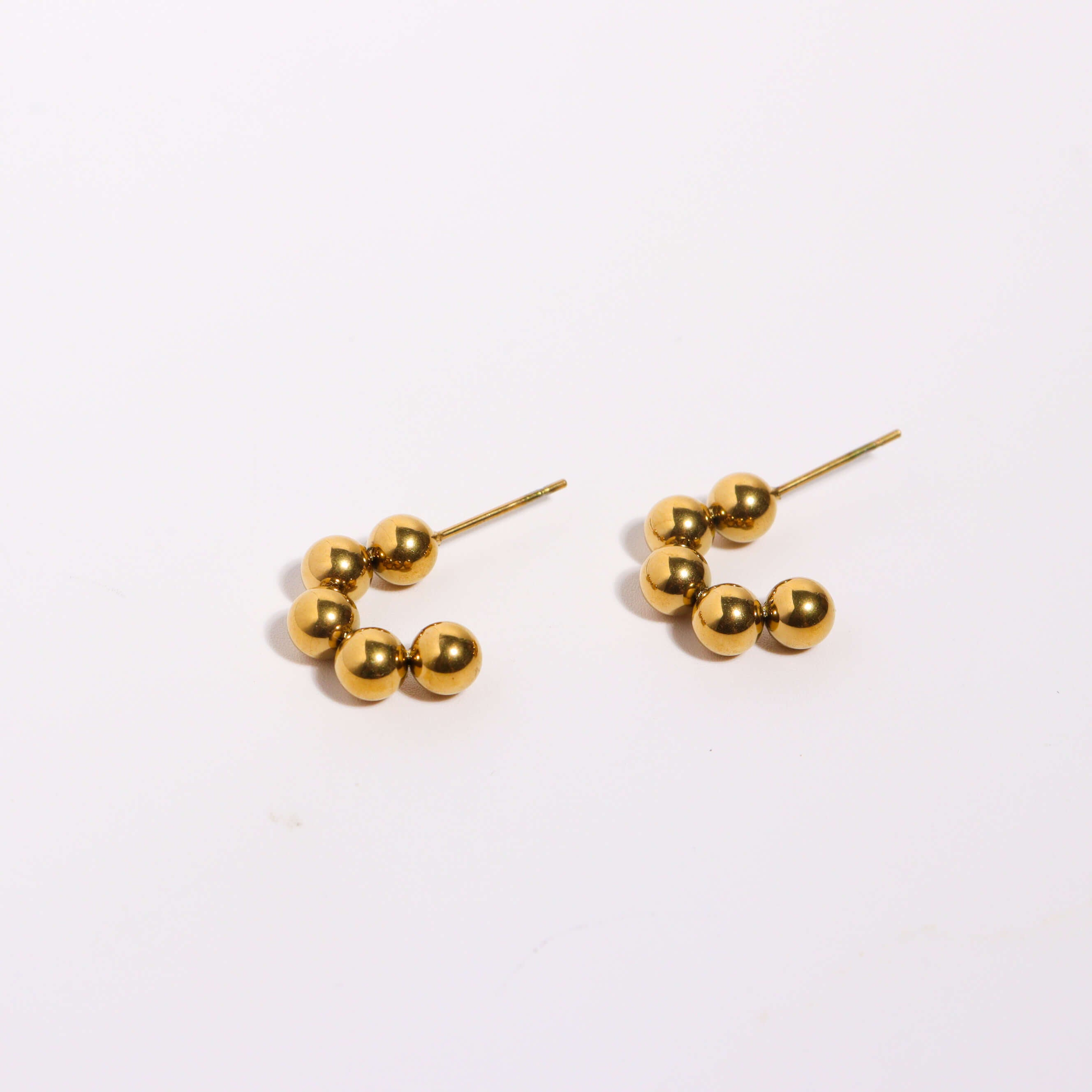 Golden Dots Hoop Earrings