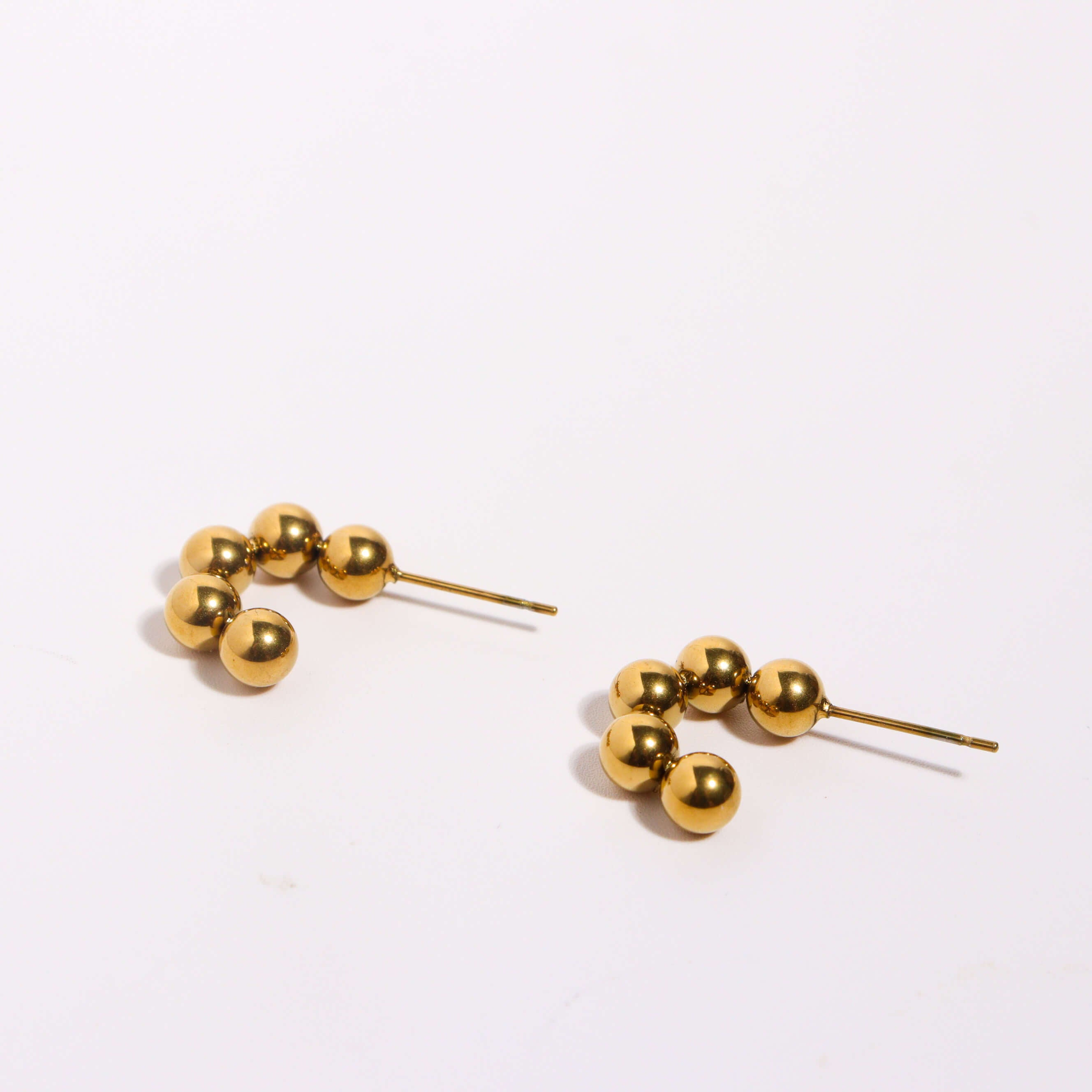 Golden Dots Hoop Earrings