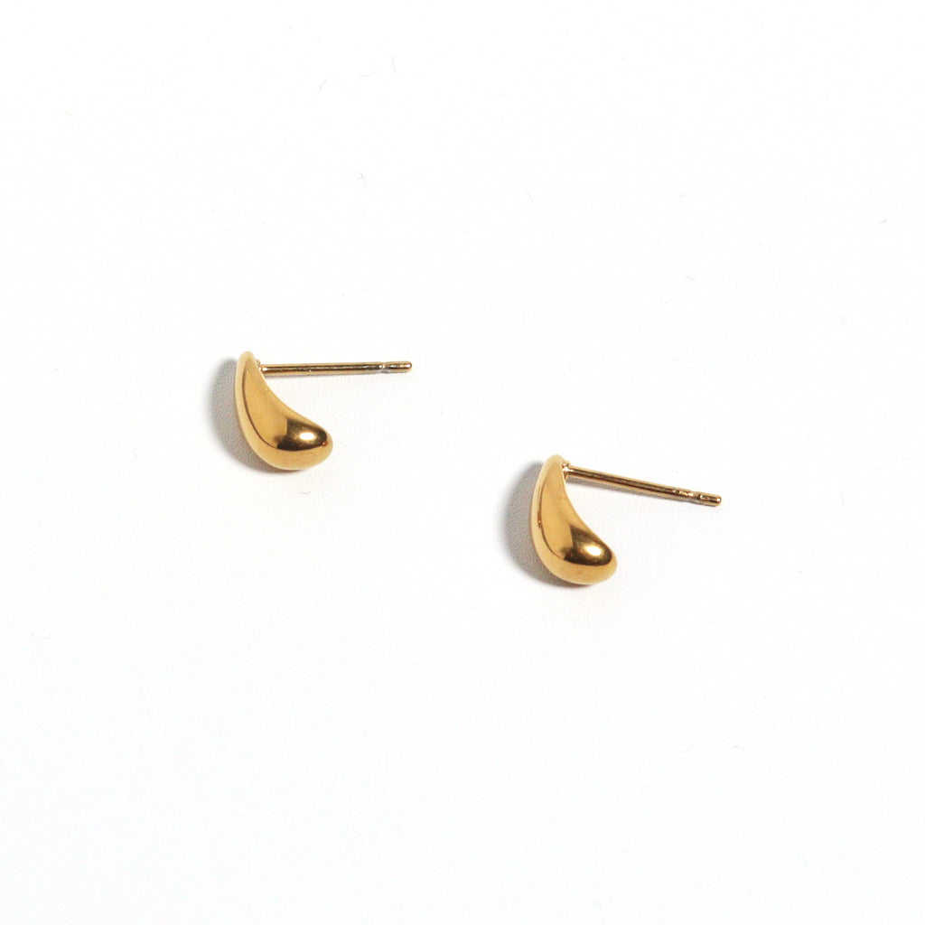 Golden Tears Stud Earrings