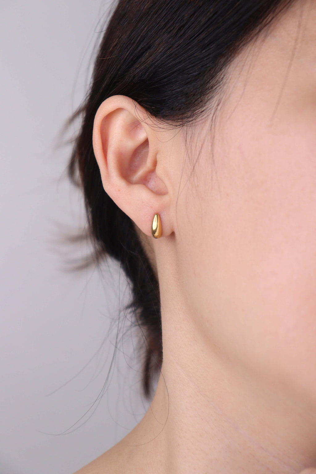 Golden Tears Stud Earrings