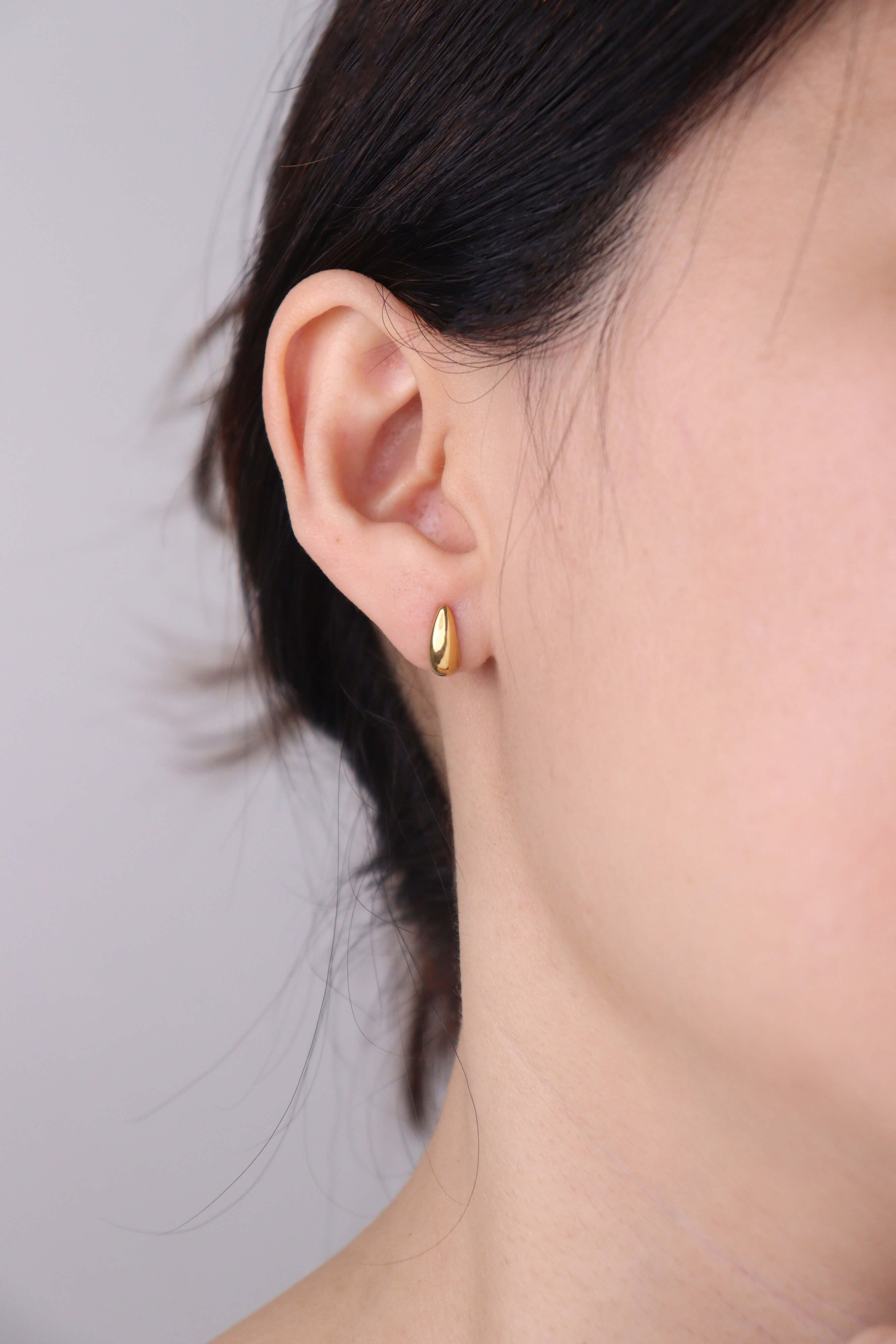 Golden Tears Stud Earrings