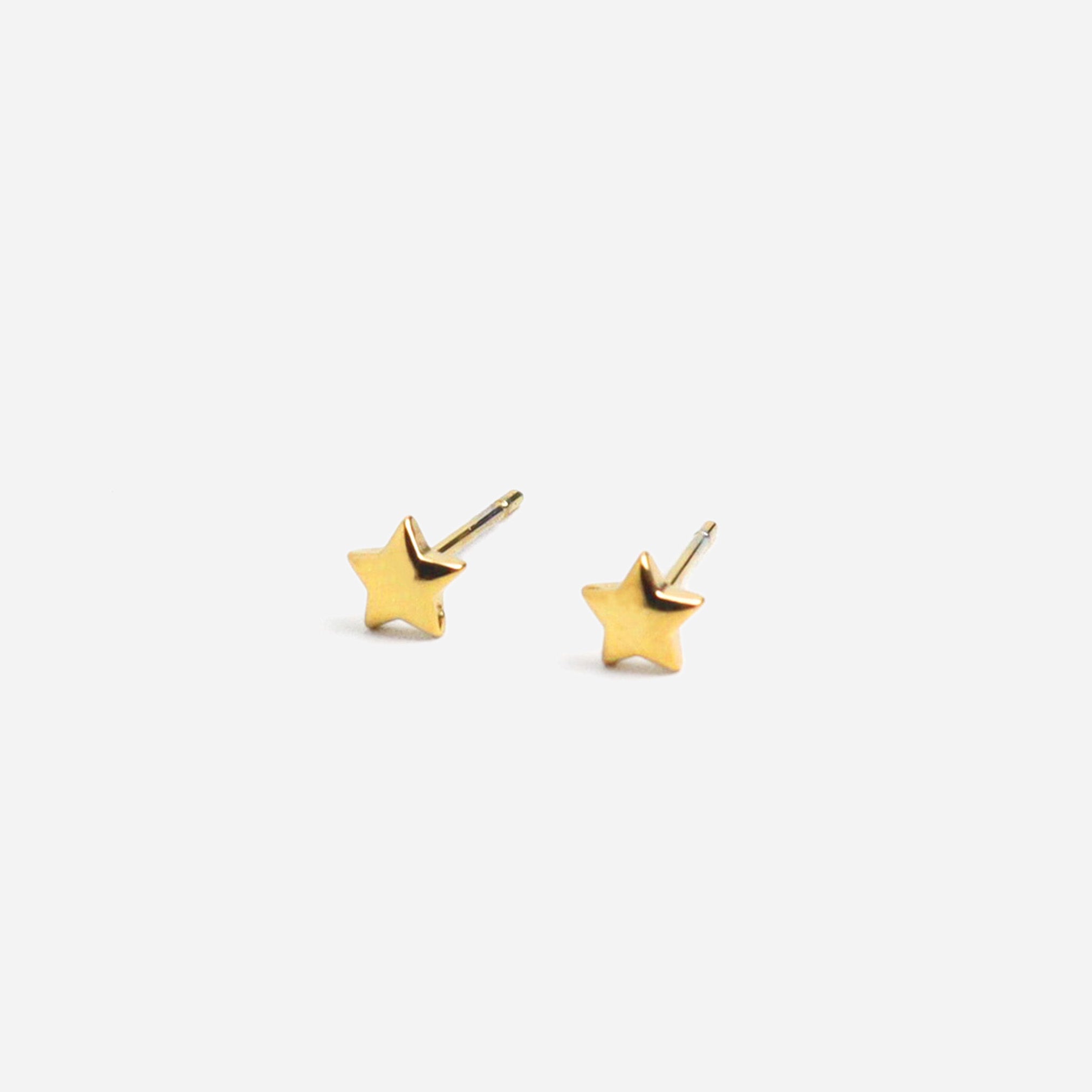 Tiny Meteor Gold Stud Earrings