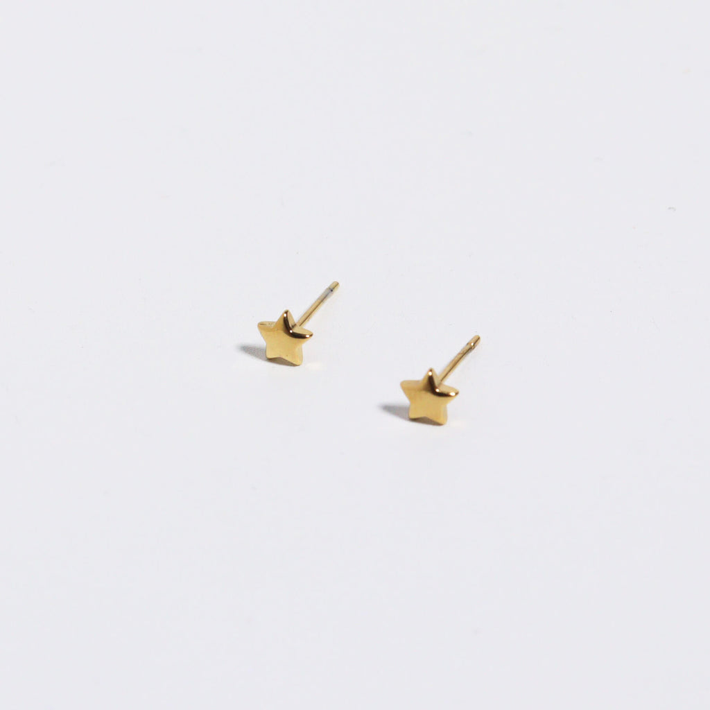 Tiny Meteor Gold Stud Earrings