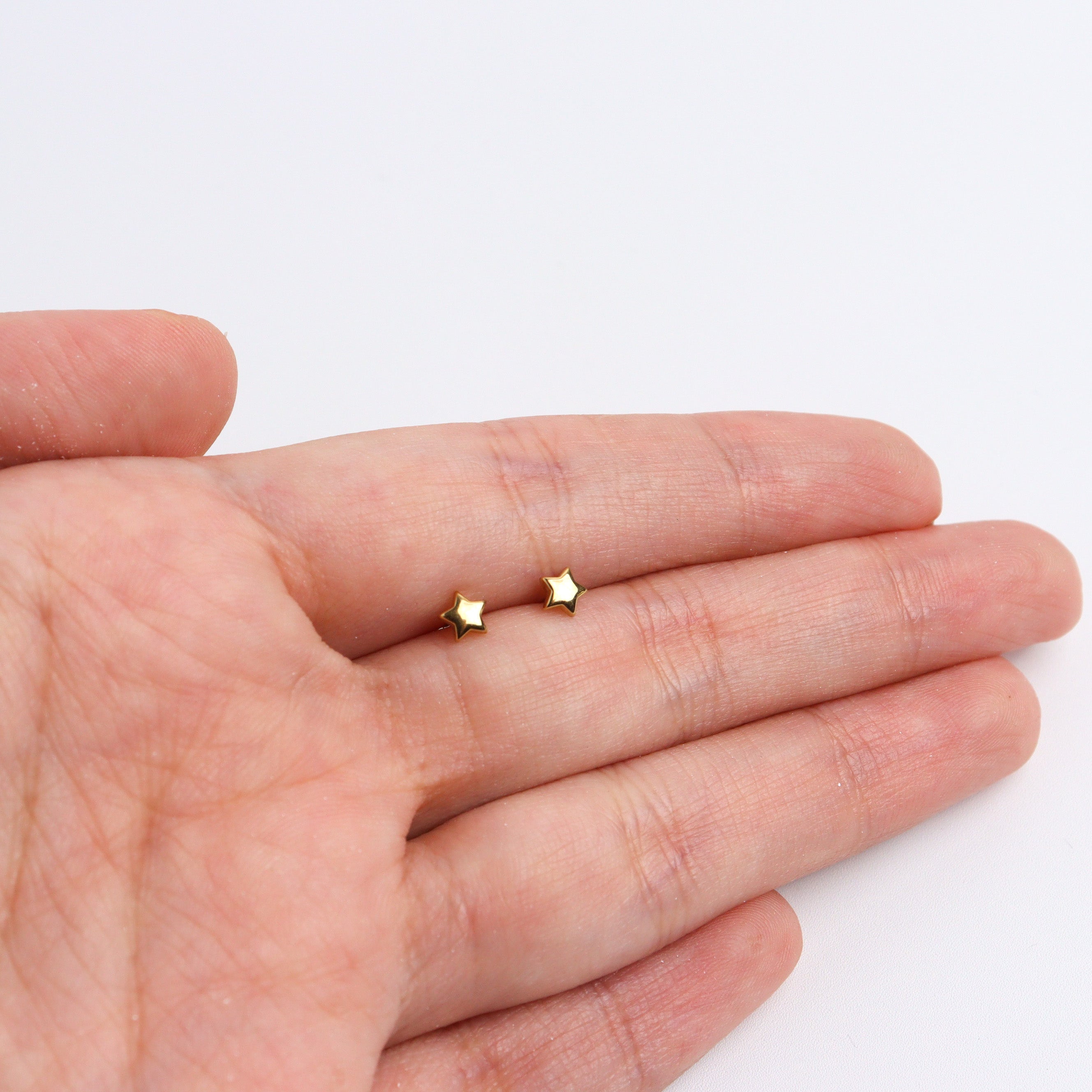 Tiny Meteor Gold Stud Earrings