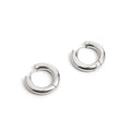 Silver Bold Tiny Hoop Earrings