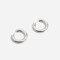 Silver Bold Tiny Hoop Earrings