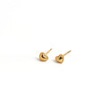 Tiny Heart Gold Stud Earrings