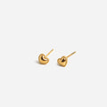 Tiny Heart Gold Stud Earrings