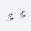 Silver Talon Hoop Earrings