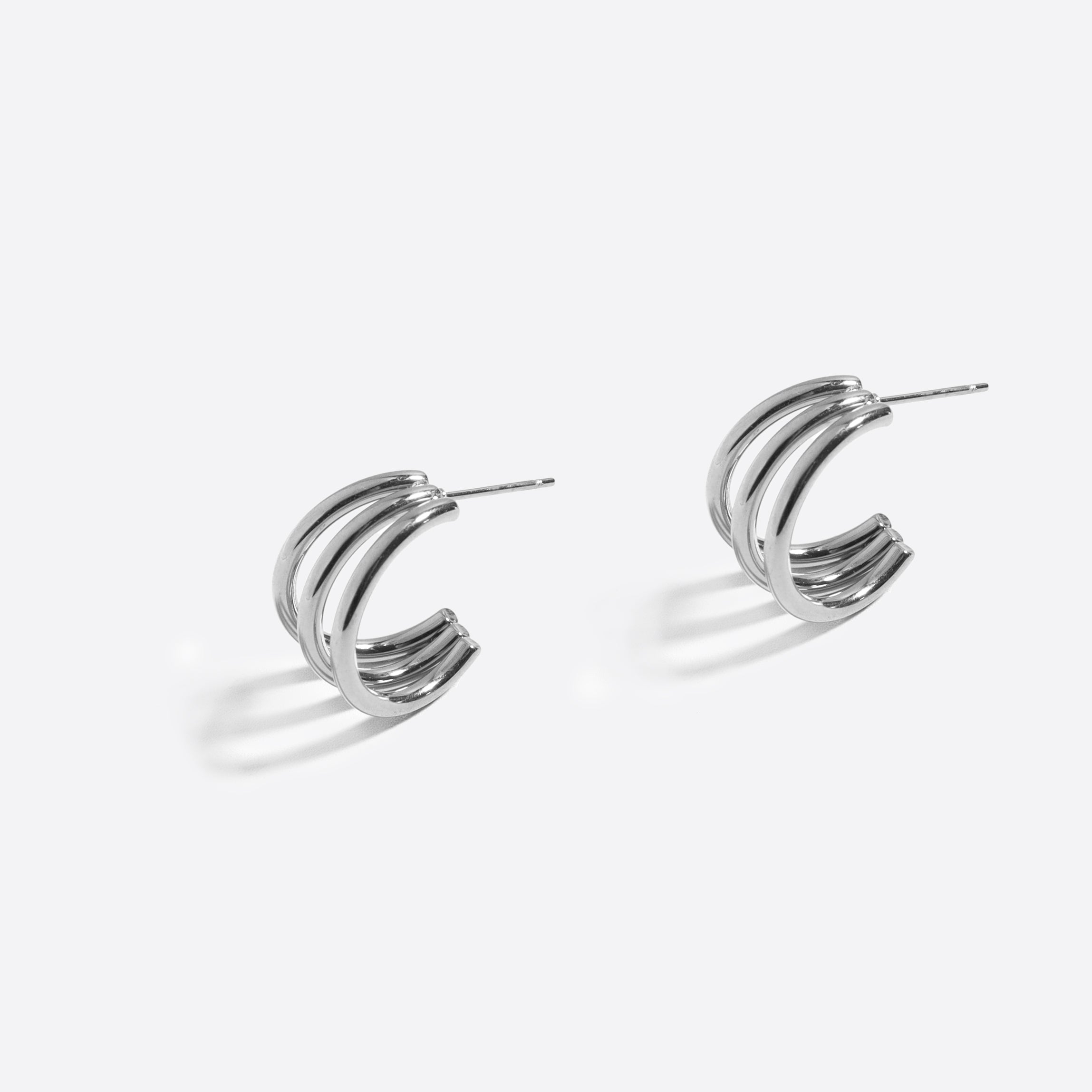 Silver Talon Hoop Earrings