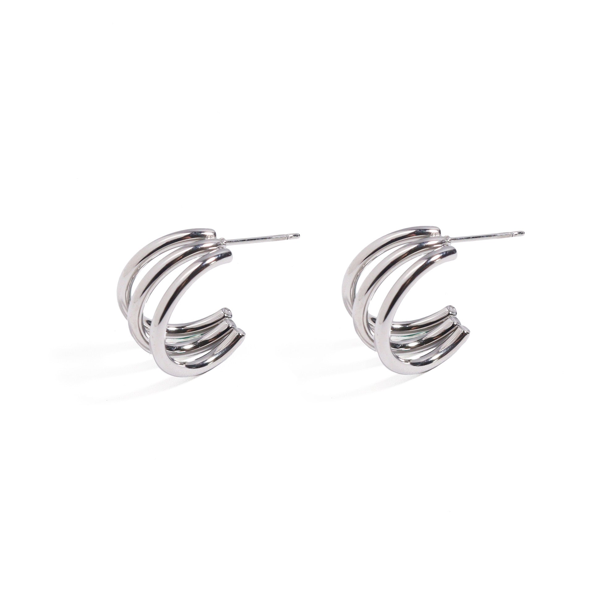 Silver Talon Hoop Earrings
