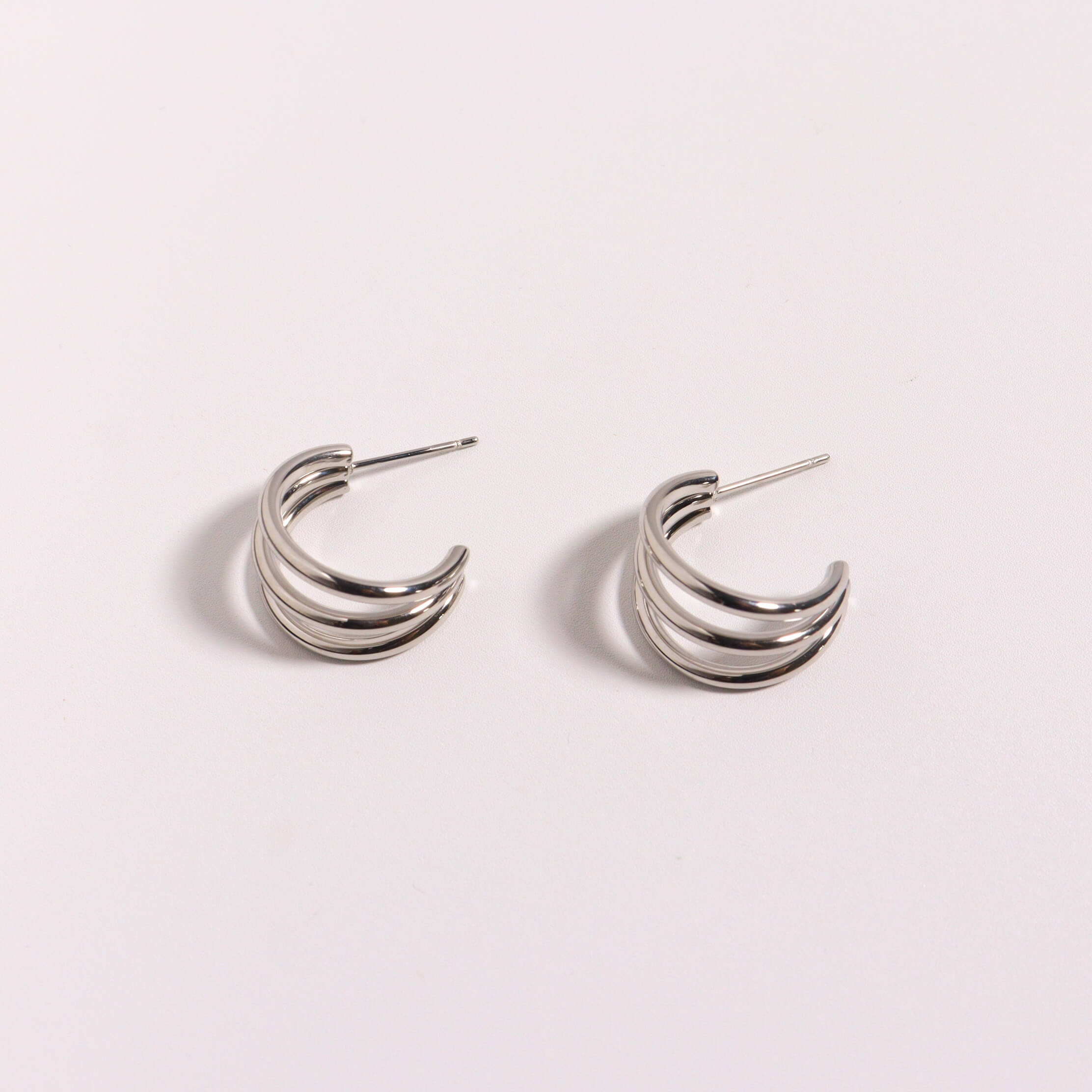 Silver Talon Hoop Earrings