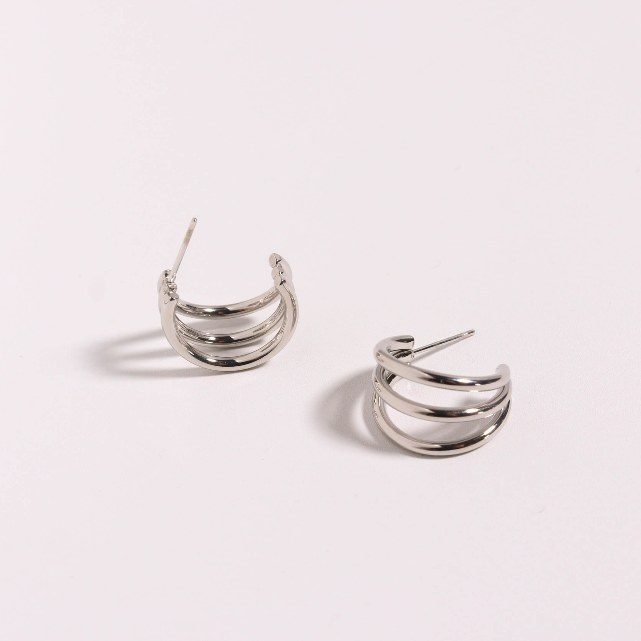 Silver Talon Hoop Earrings