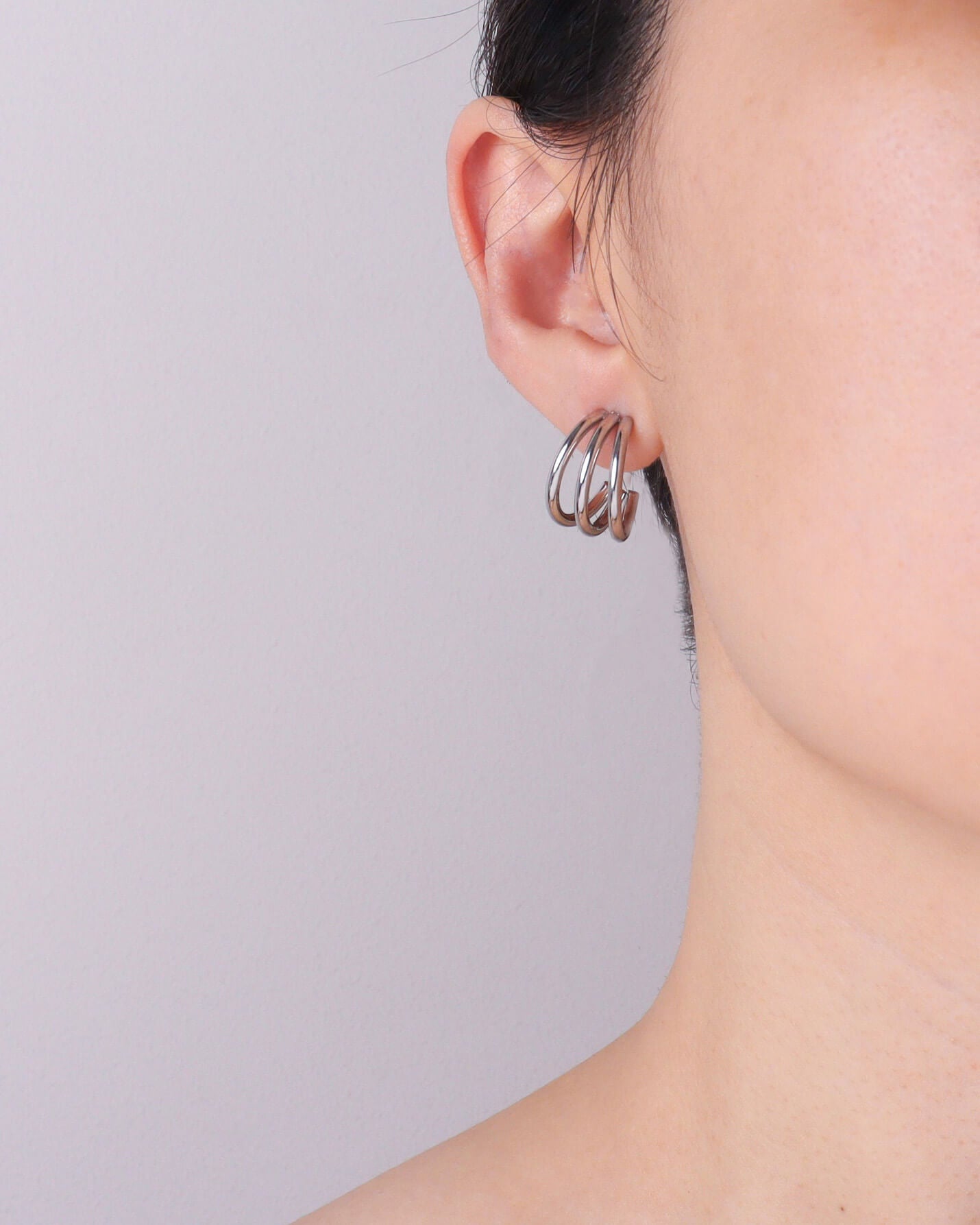 Silver Talon Hoop Earrings