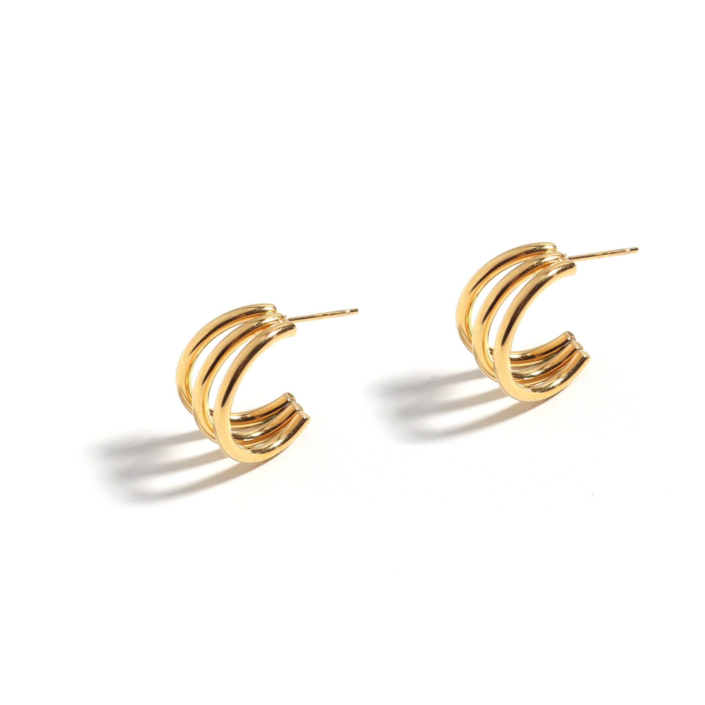 Gold Talon Hoop Earrings