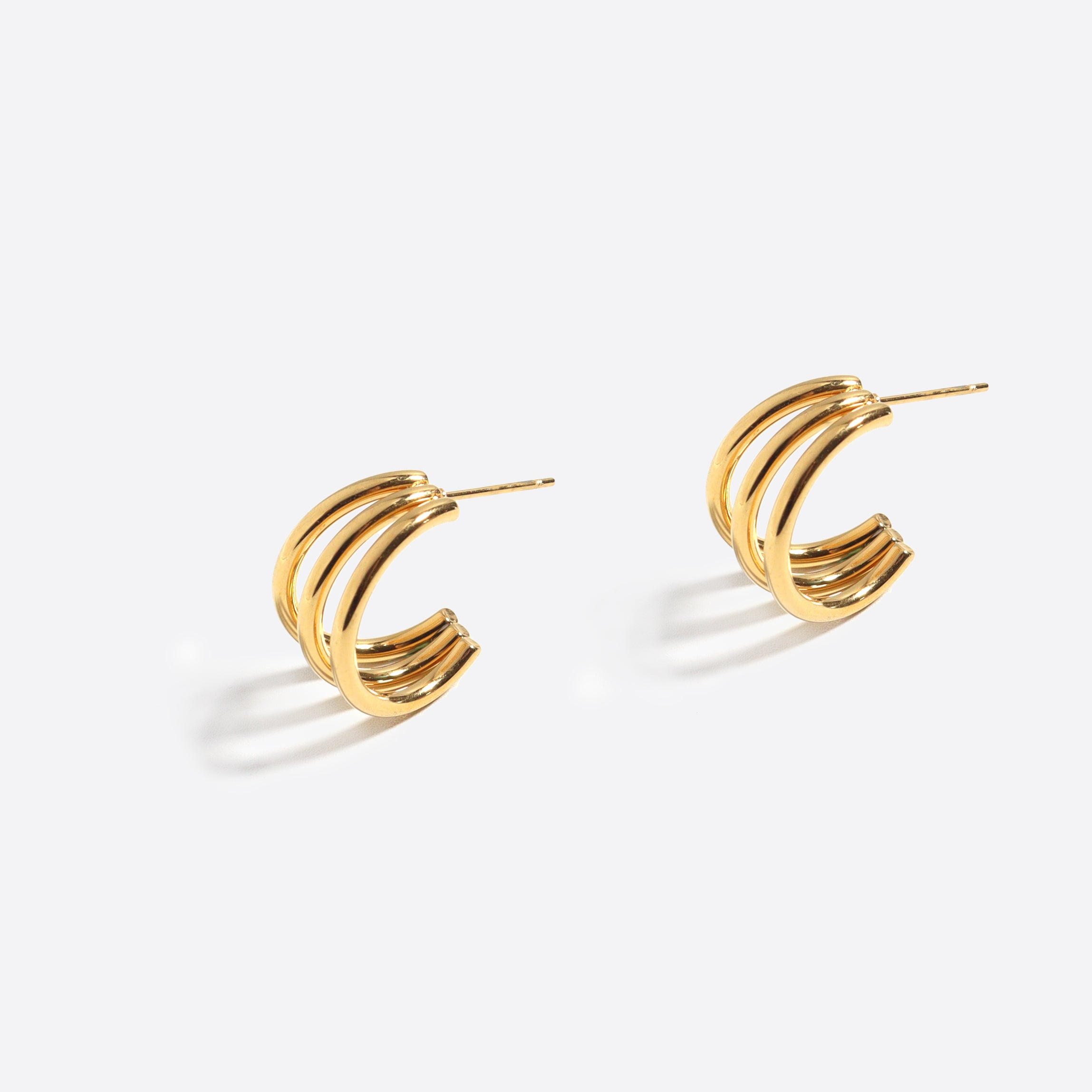 Gold Talon Hoop Earrings