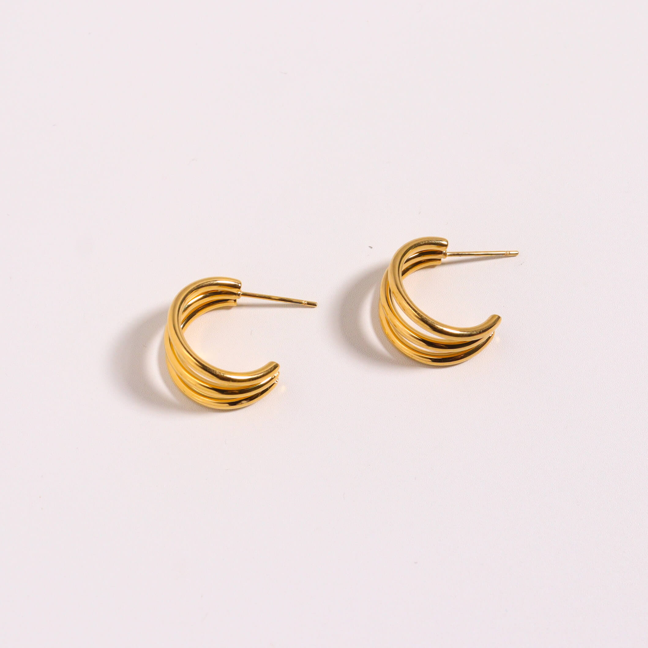 Gold Talon Hoop Earrings