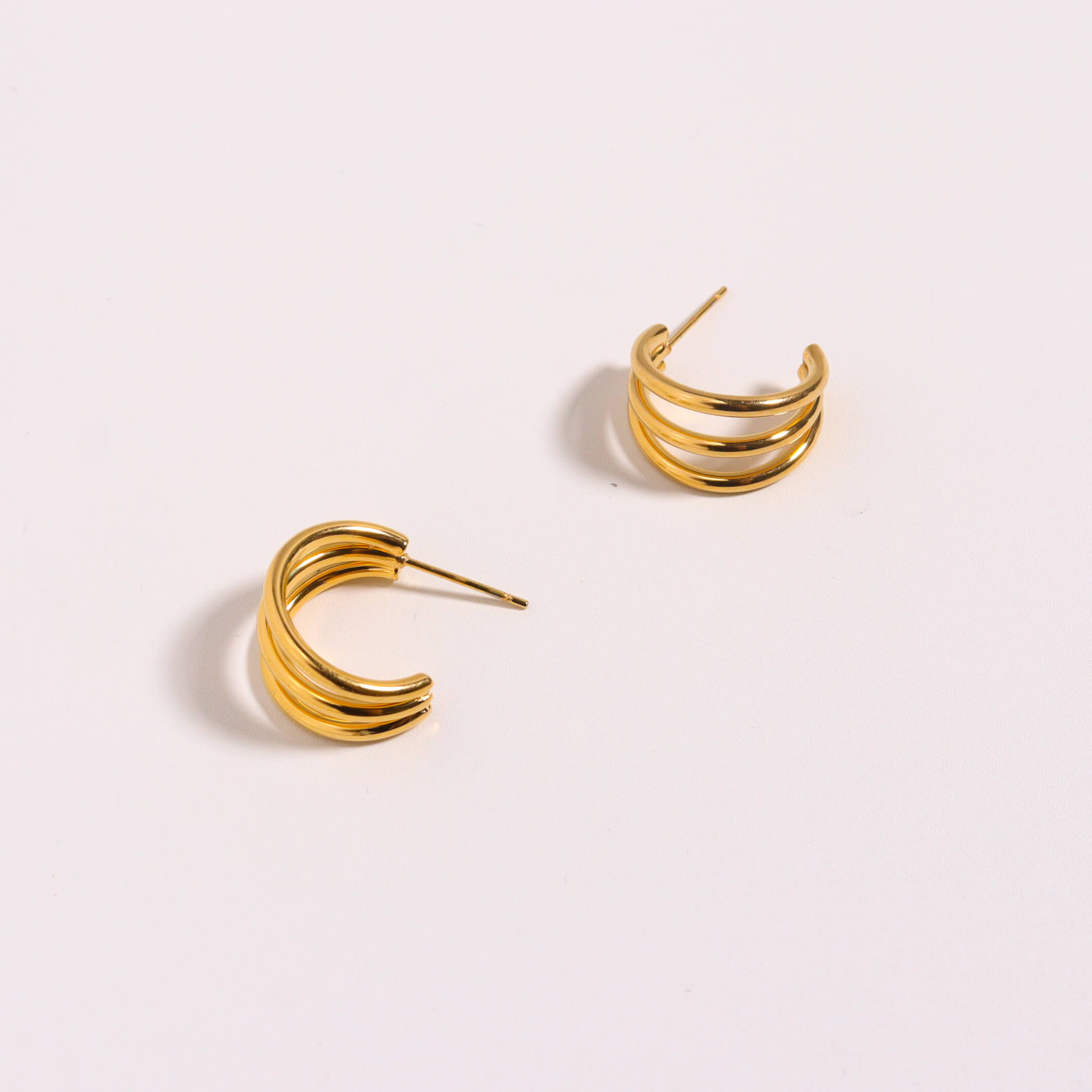 Gold Talon Hoop Earrings