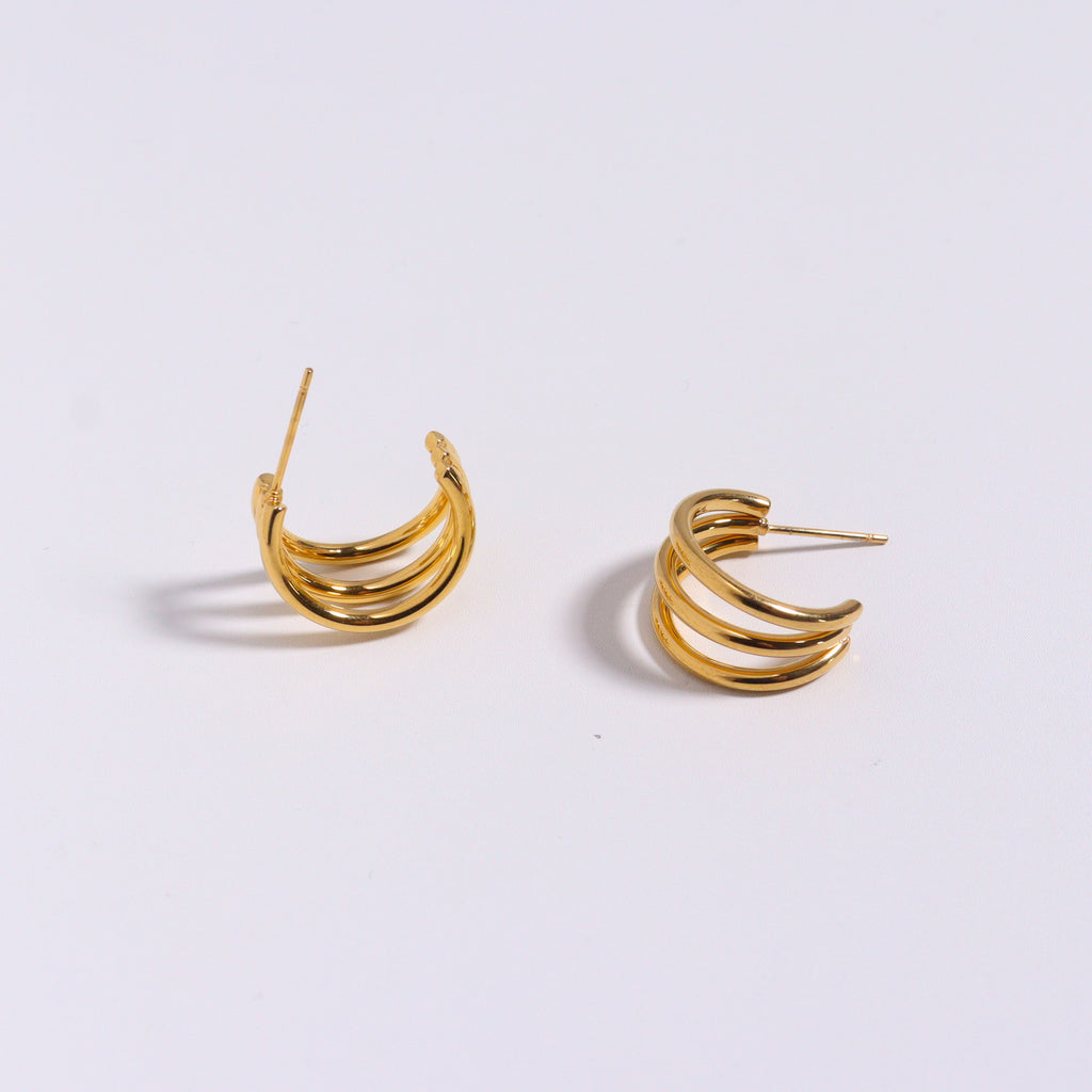 Gold Talon Hoop Earrings