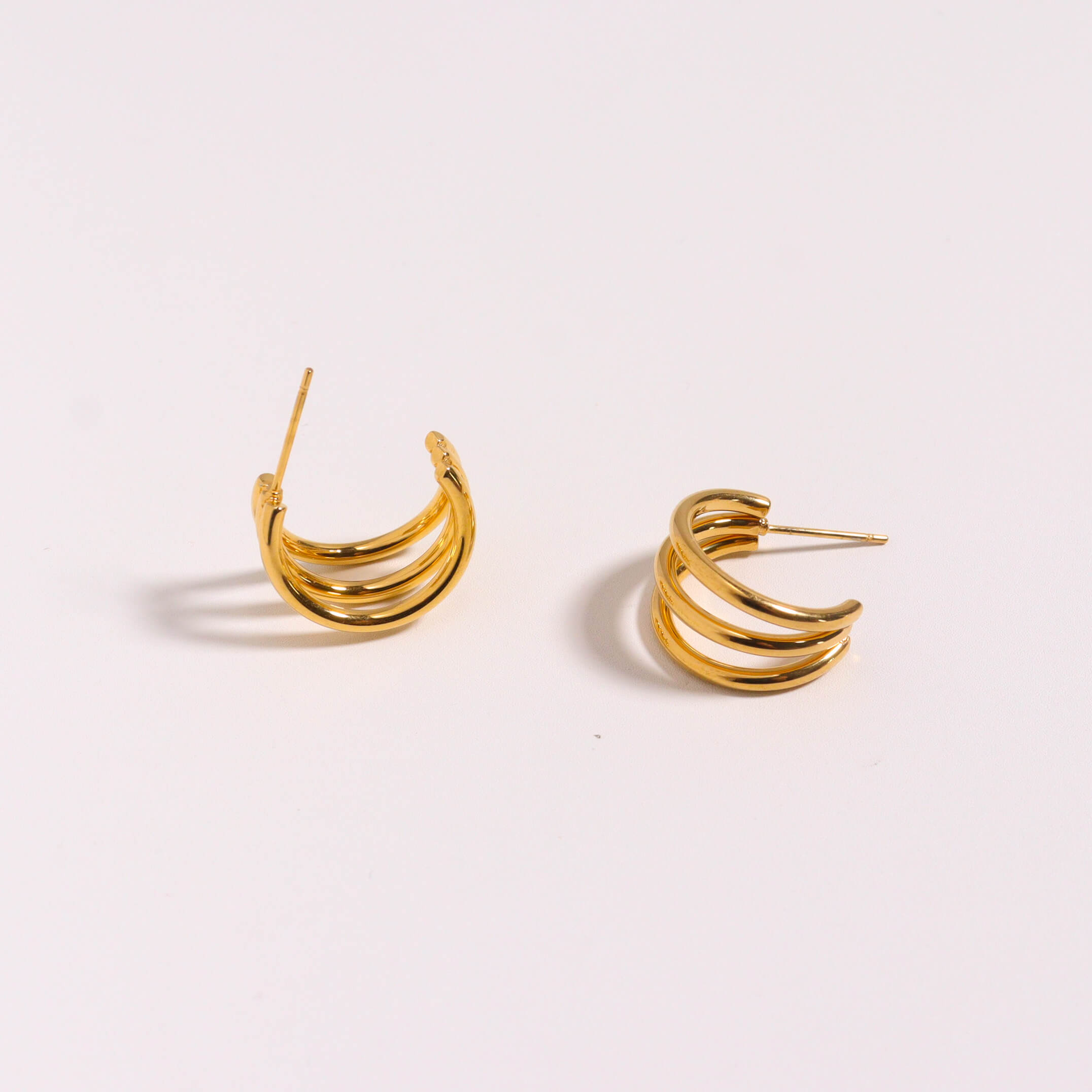 Gold Talon Hoop Earrings