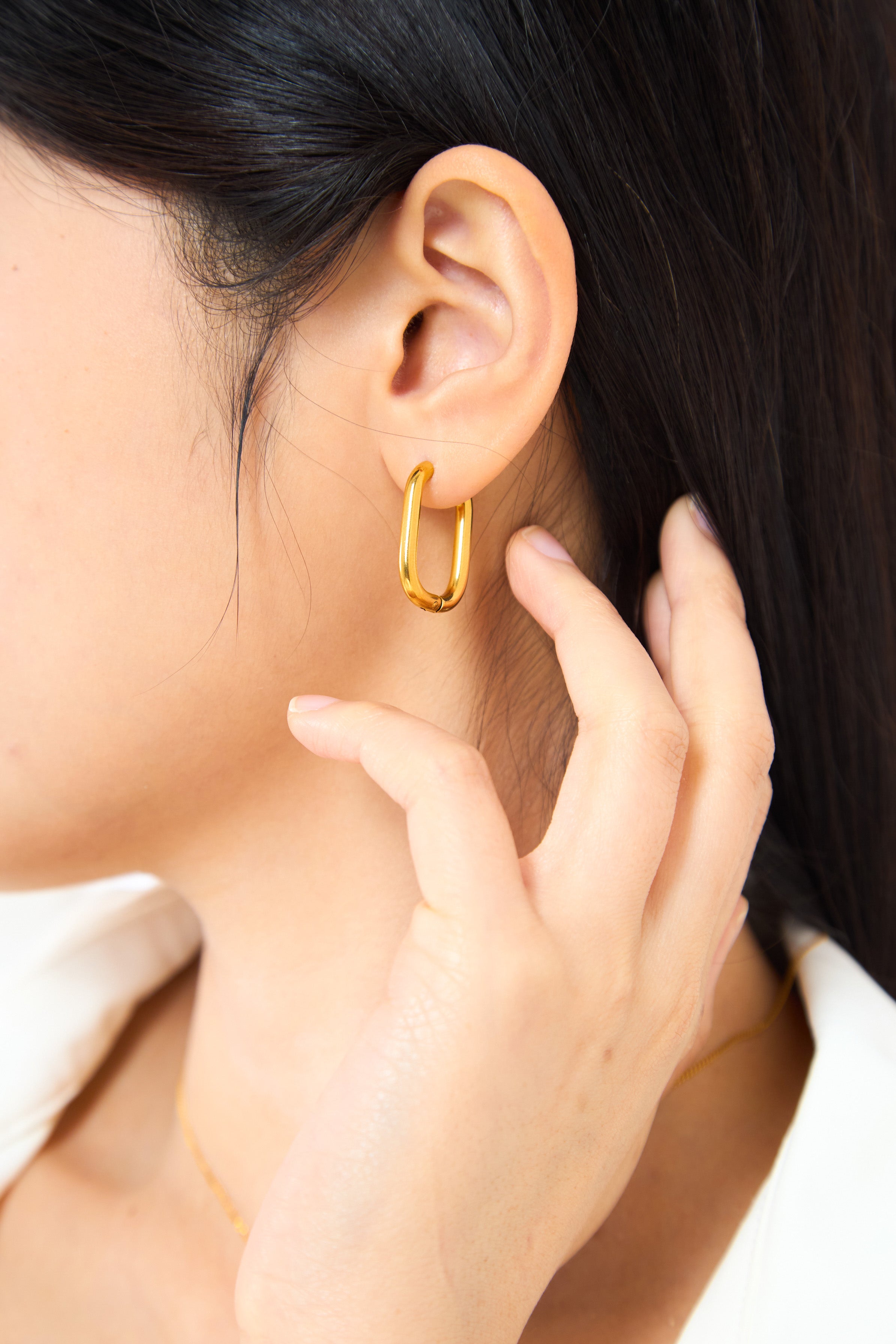 Rectangole Hoop Earrings