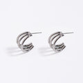 Silver Talon Hoop Earrings
