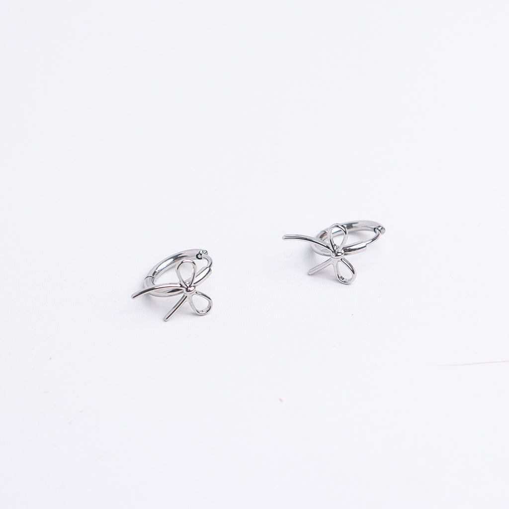 Petite Ribbon Huggies Earrings