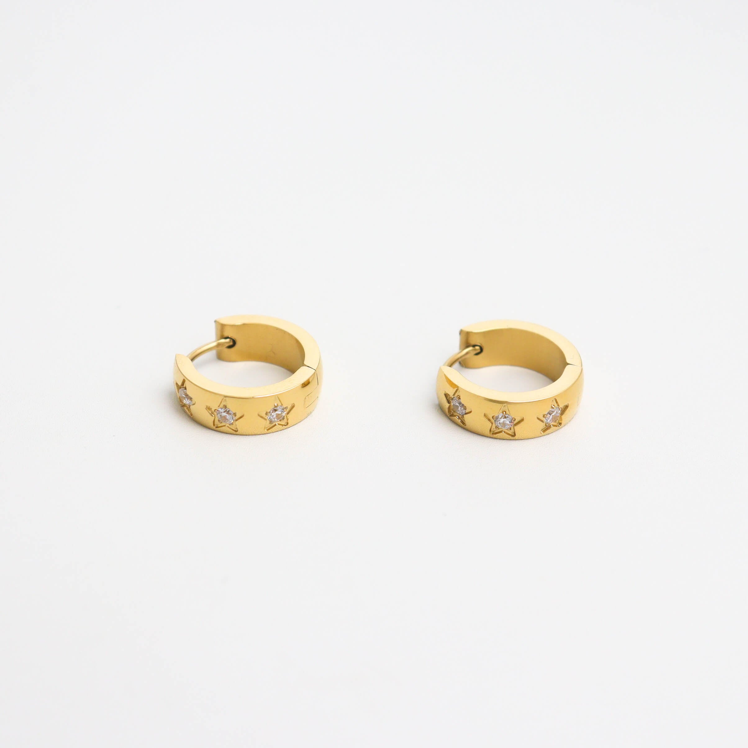 Collective Stars Gold Huggies Earrings