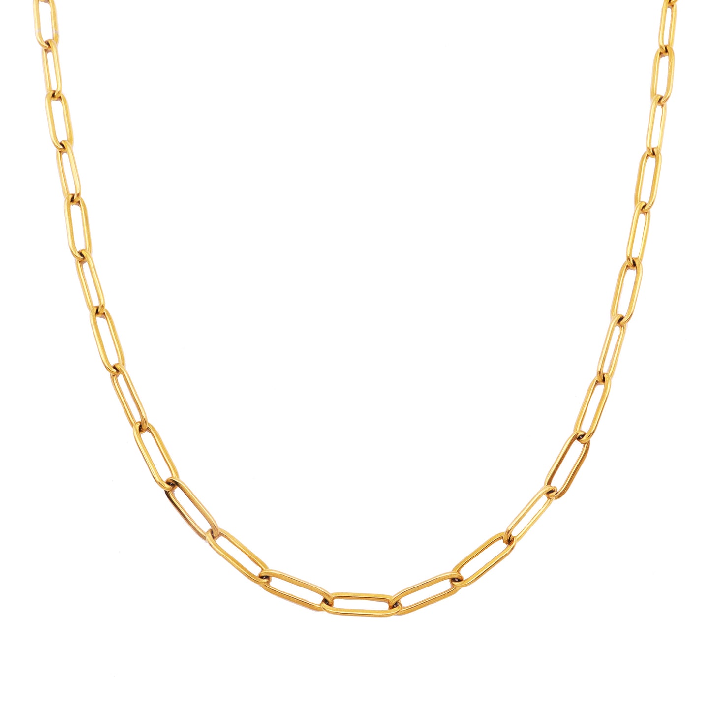 Gold Paperclip Chain Necklace