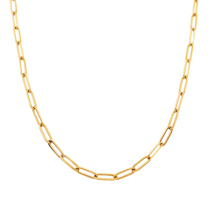 Gold Paperclip Chain Necklace
