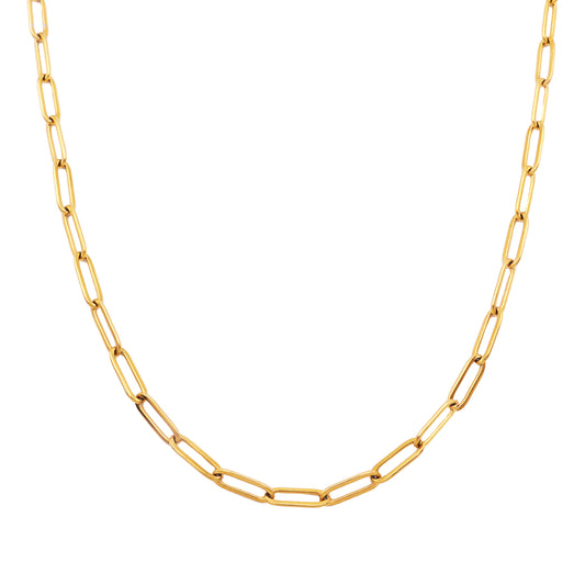 Gold Paperclip Chain Necklace