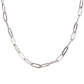 Silver Paper Clip Chain Necklace