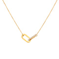 Cube Interlocking Gold Necklace