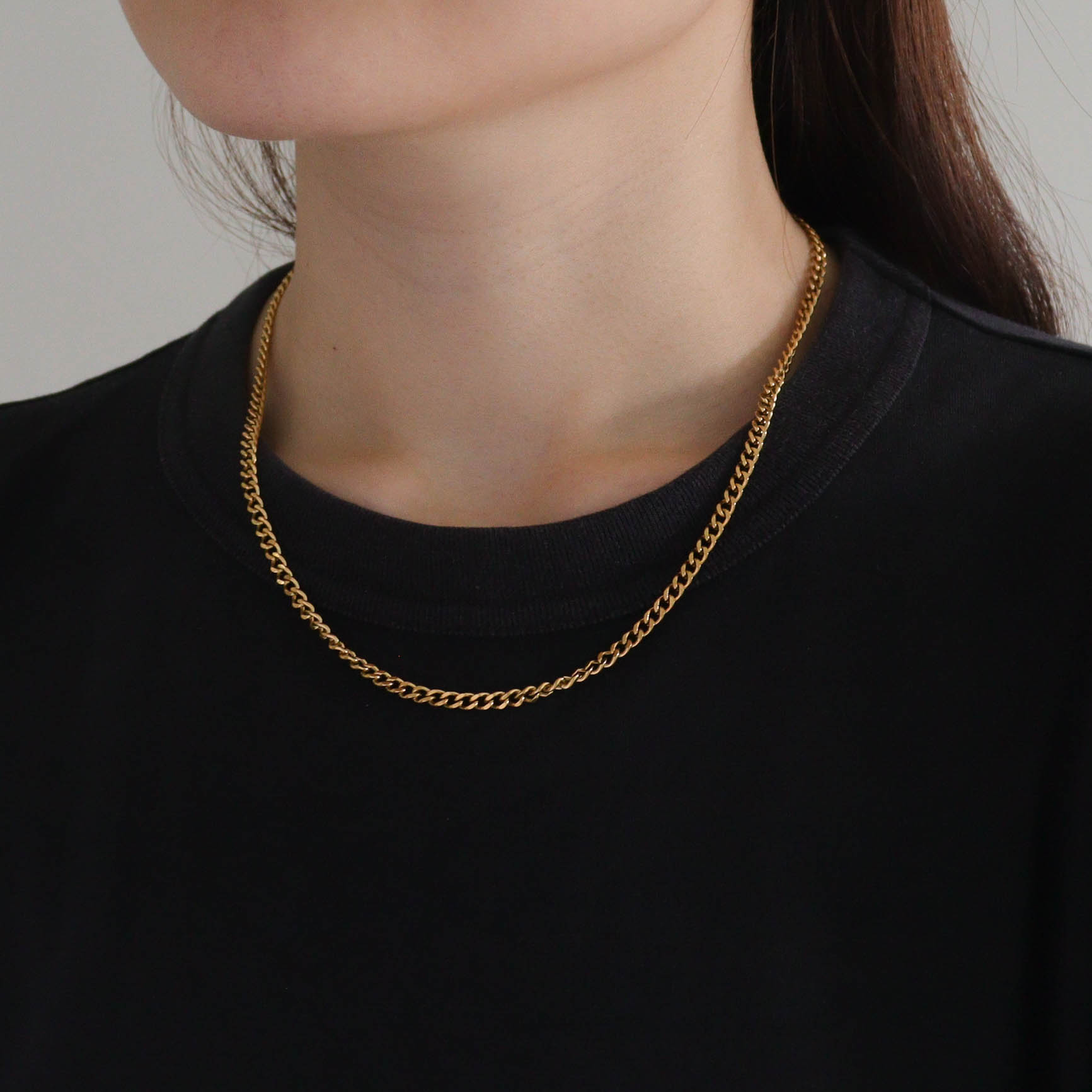Flat Curb Chain Necklace
