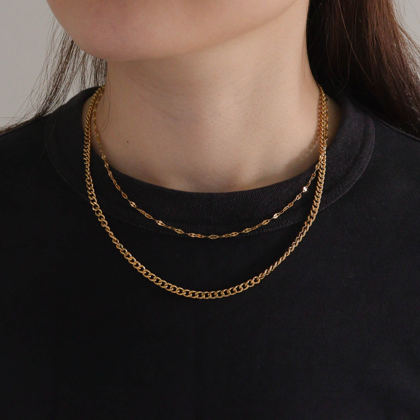 Flat Curb Chain Necklace