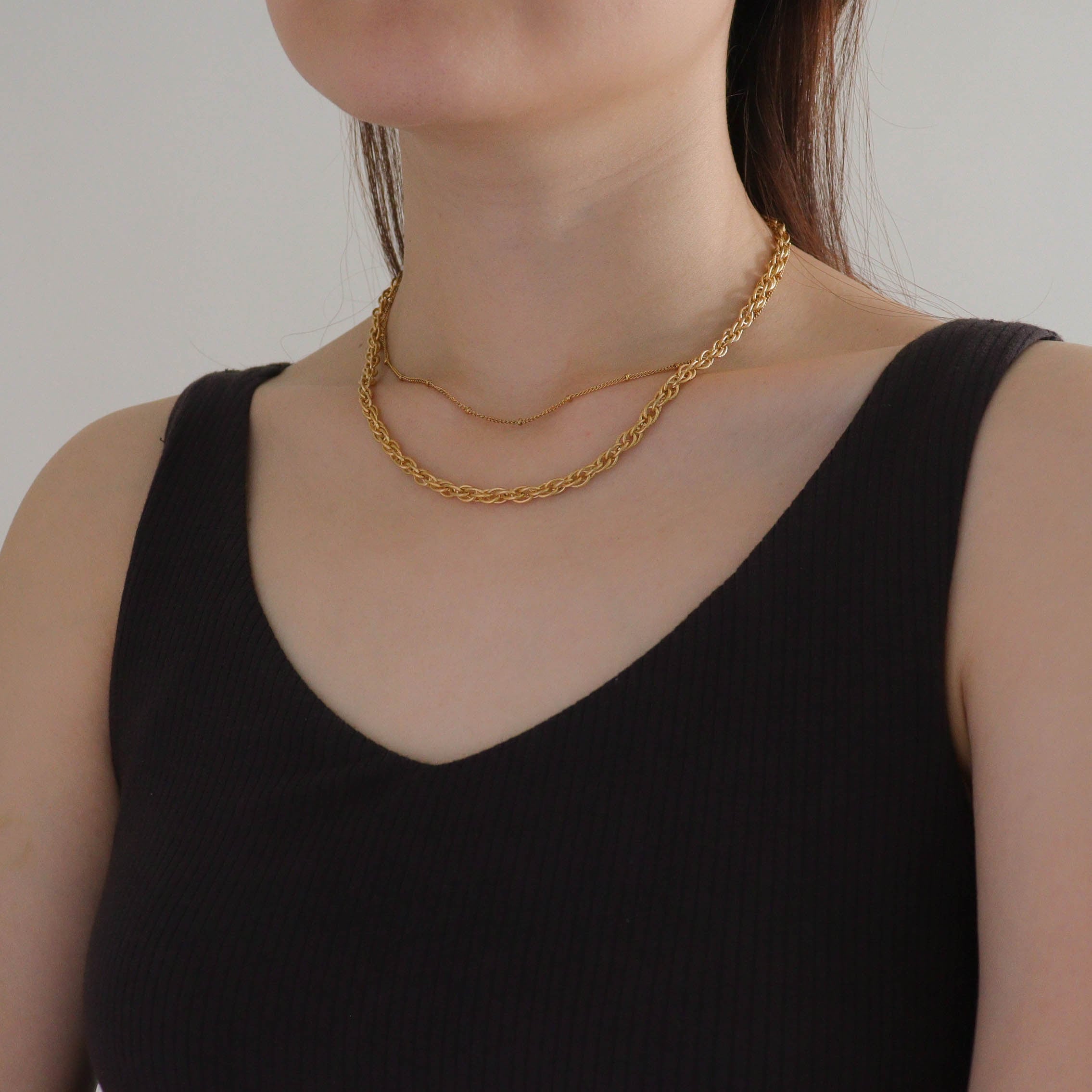Twisted Braid Chain Necklace