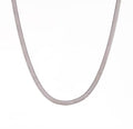 Snake Herringbone Silver Necklace