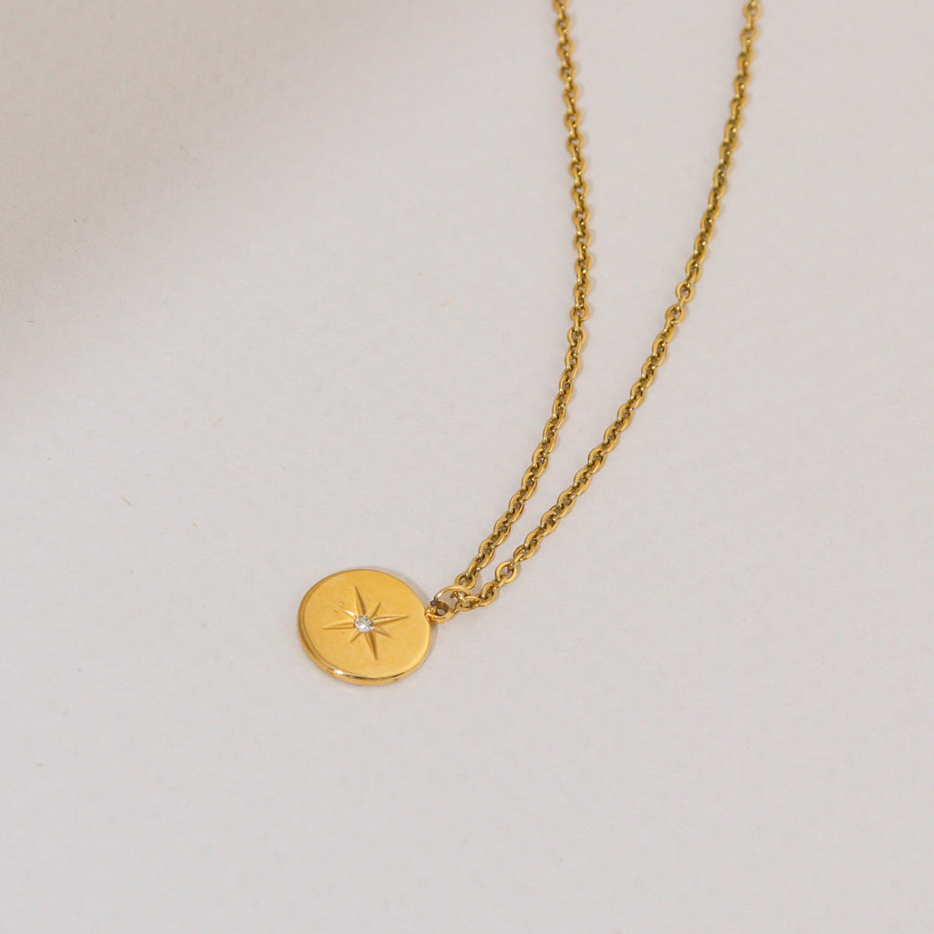 Stellar Starburst Gold Necklace