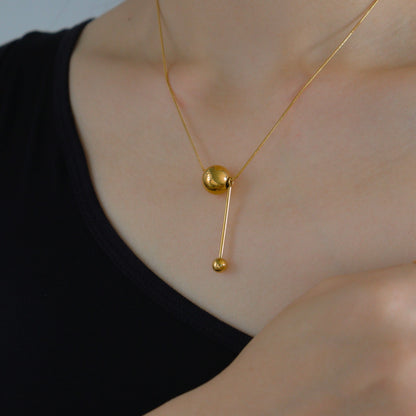 Elegant Clockwork Gold Necklace
