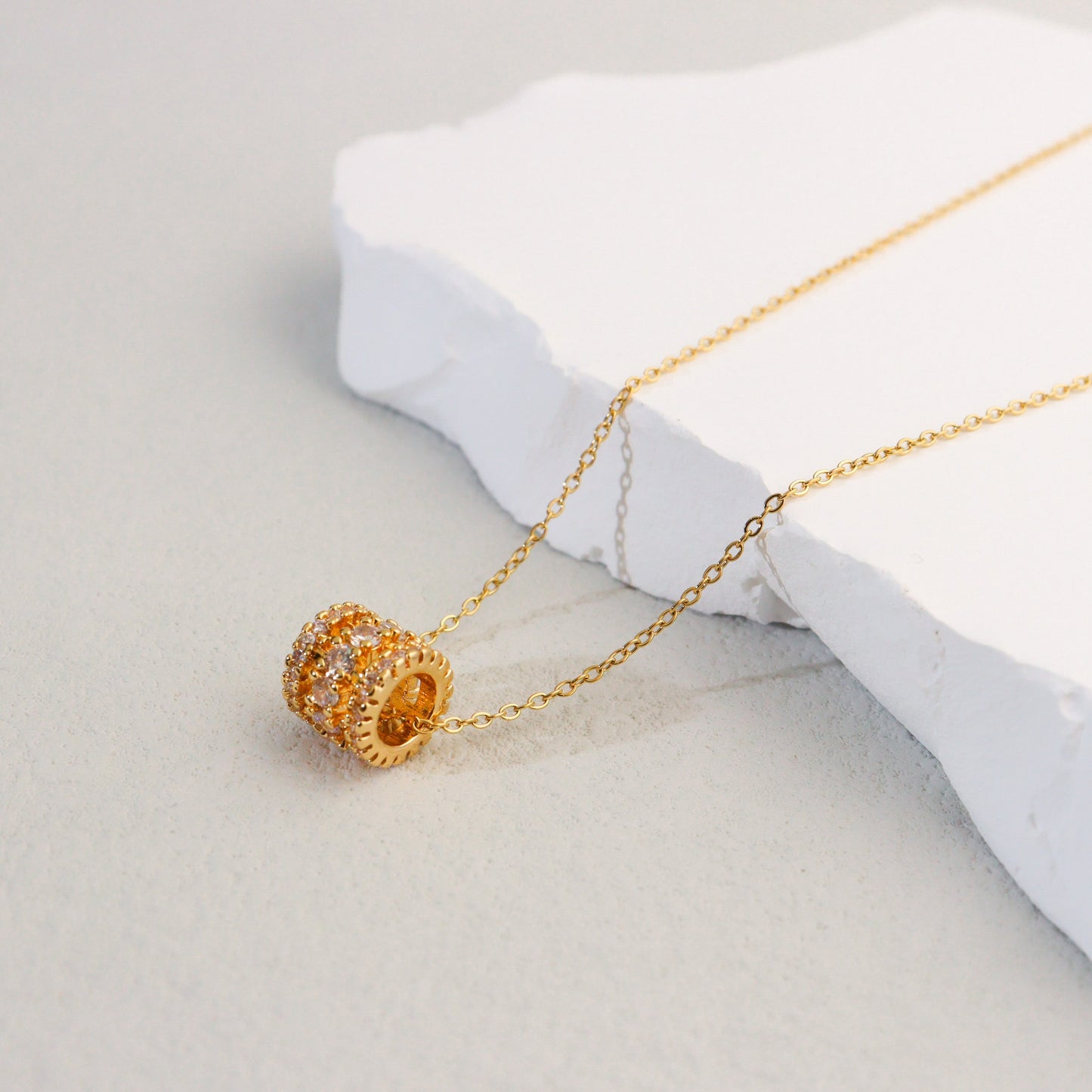 Double Helix Gold Necklace