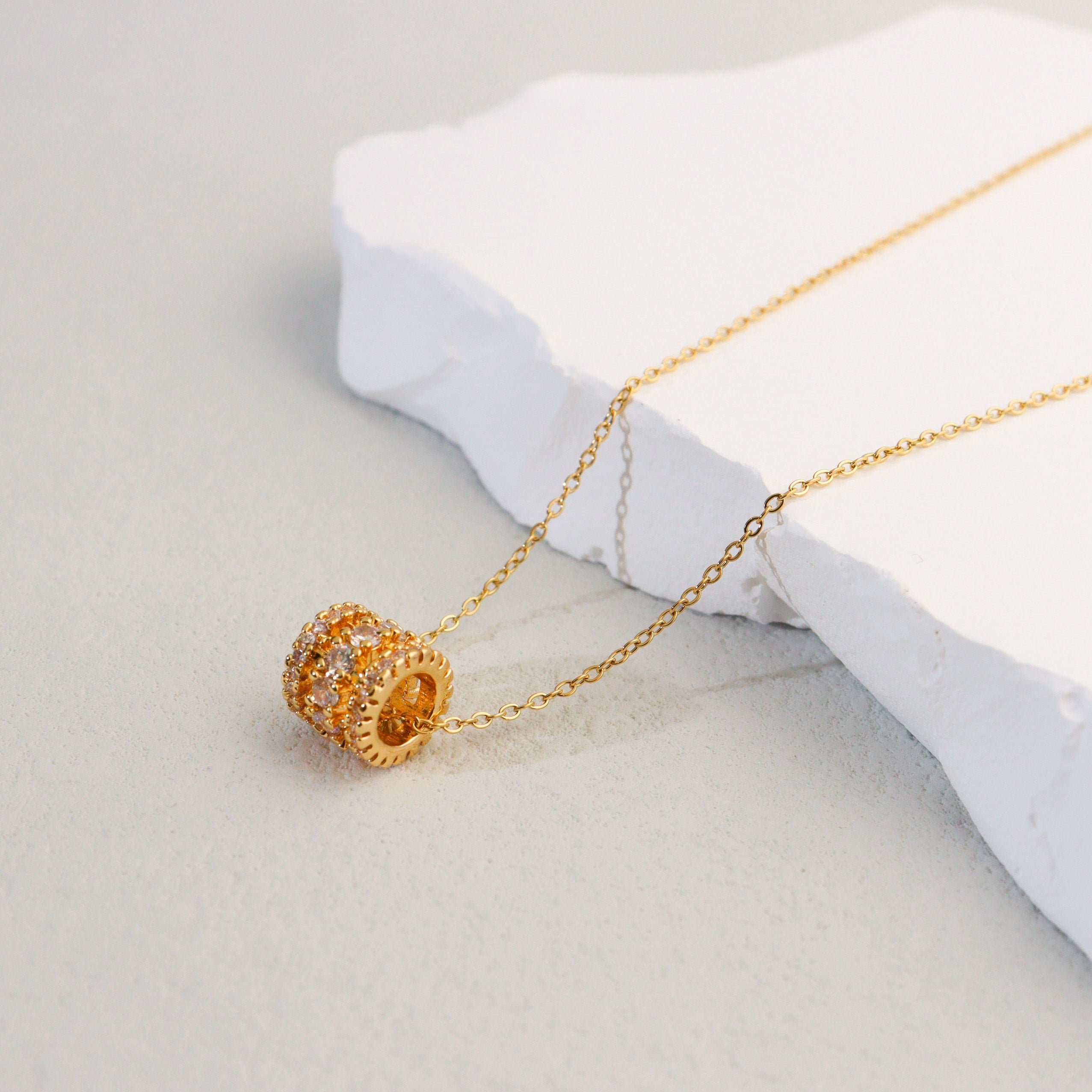 Double Helix Gold Necklace