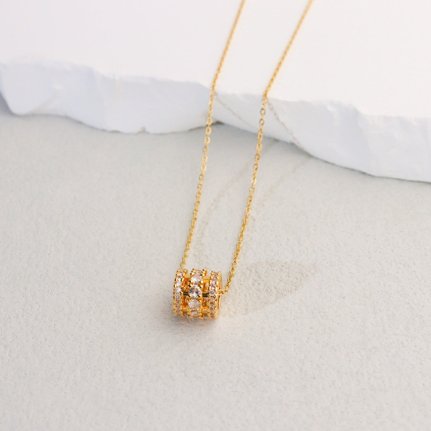Double Helix Gold Necklace