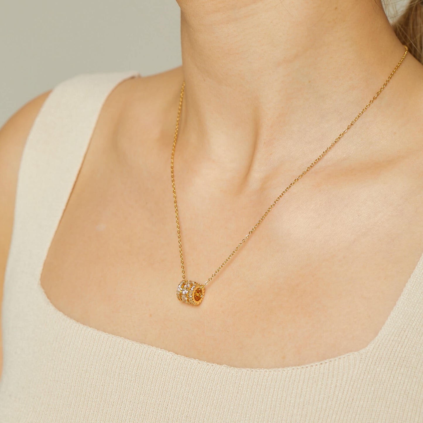 Double Helix Gold Necklace