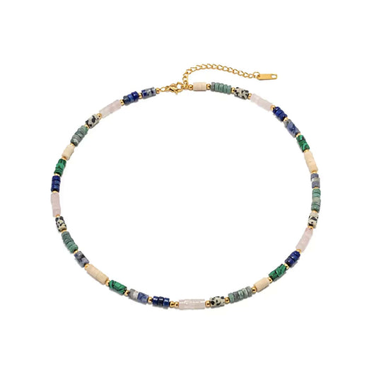 Serenous Multi Gemstone Necklace