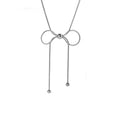 Dancing Bow Silver Necklace