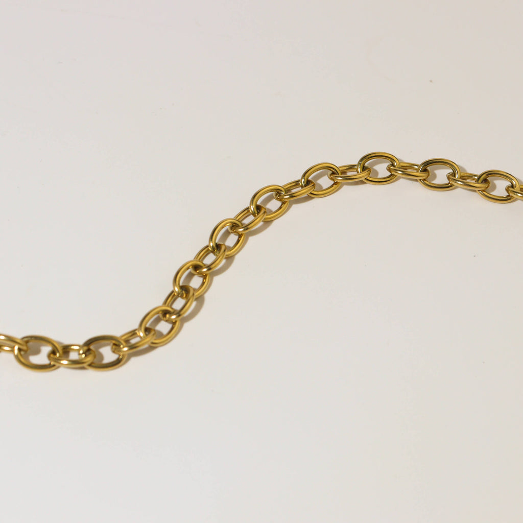 Gold Thin Figaro Chain Necklace